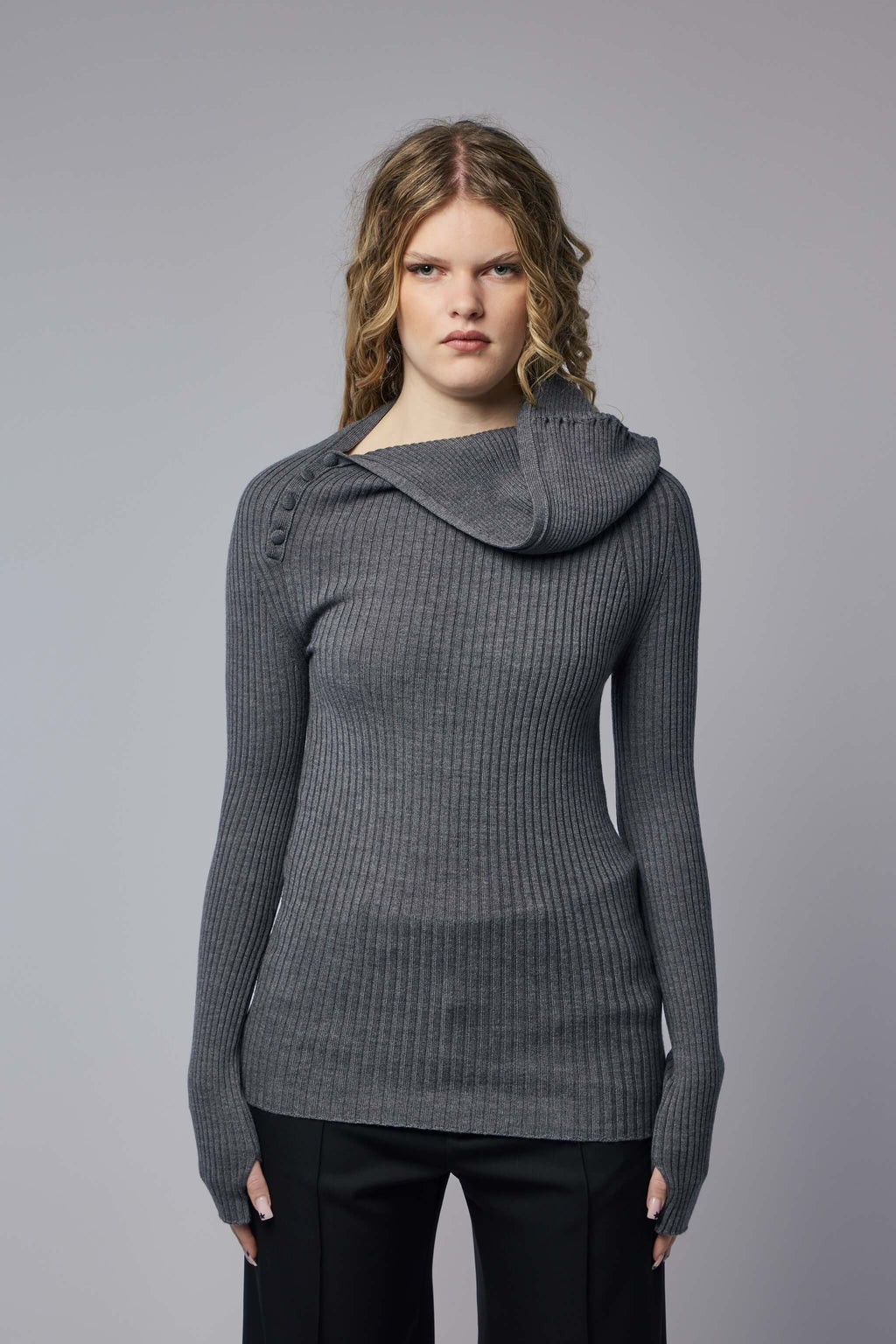 Merino Wool Asymetric Pullover