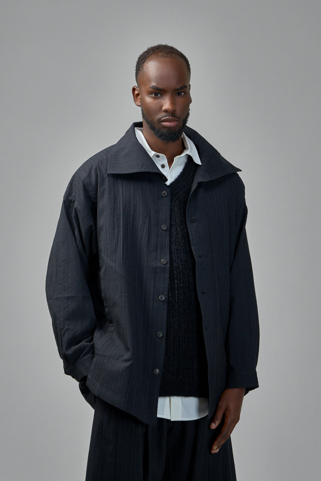 Shirt#110 Medium Seersucker