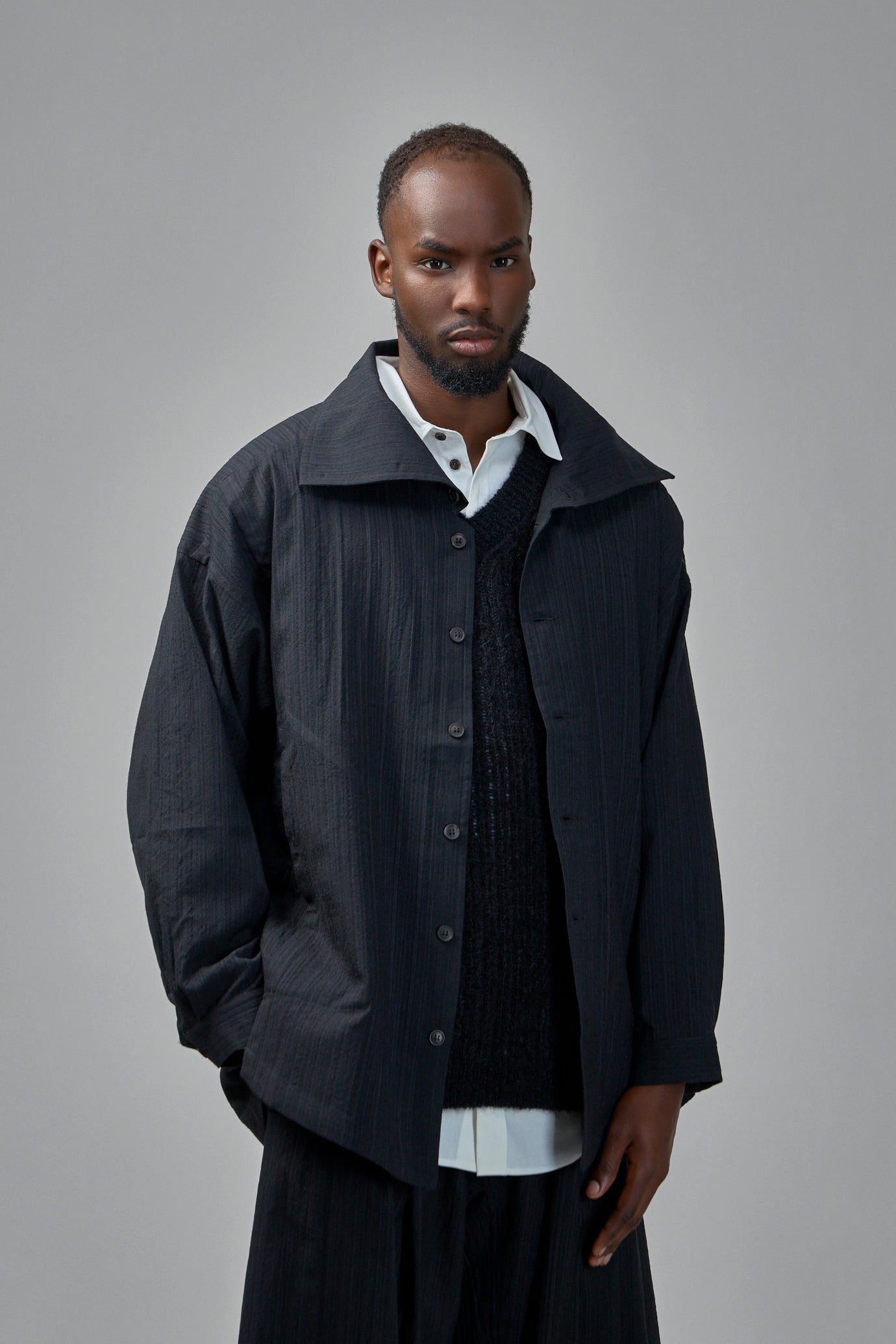 Shirt#110 Medium Seersucker