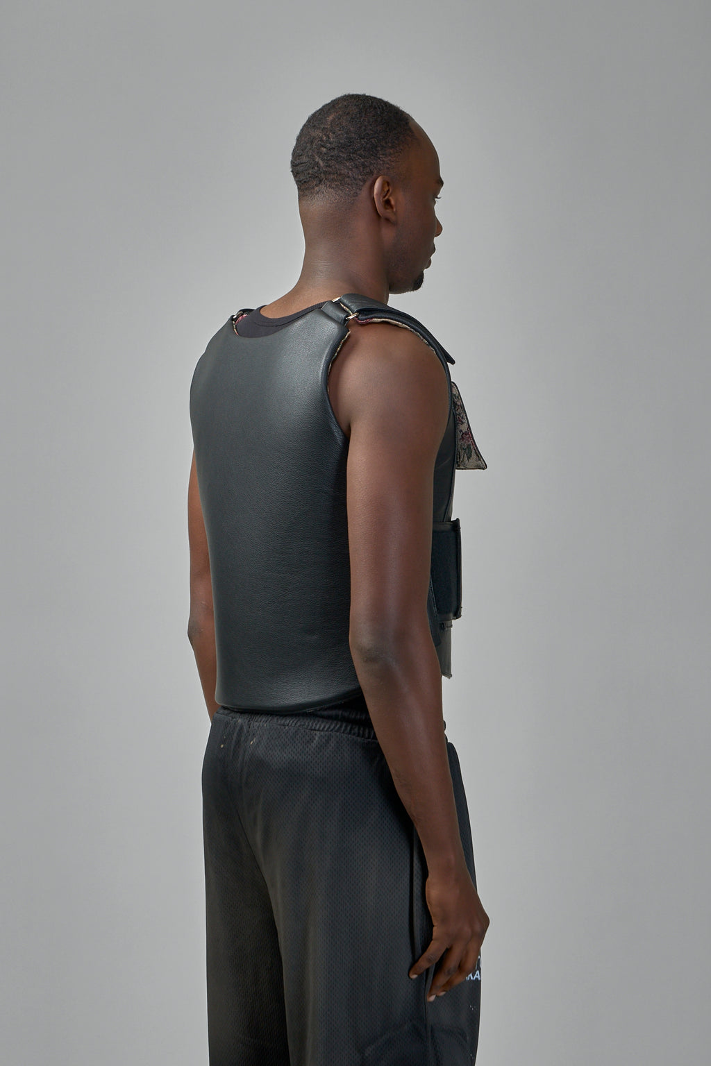 Pearl Studded Leather Bulletproof Vest