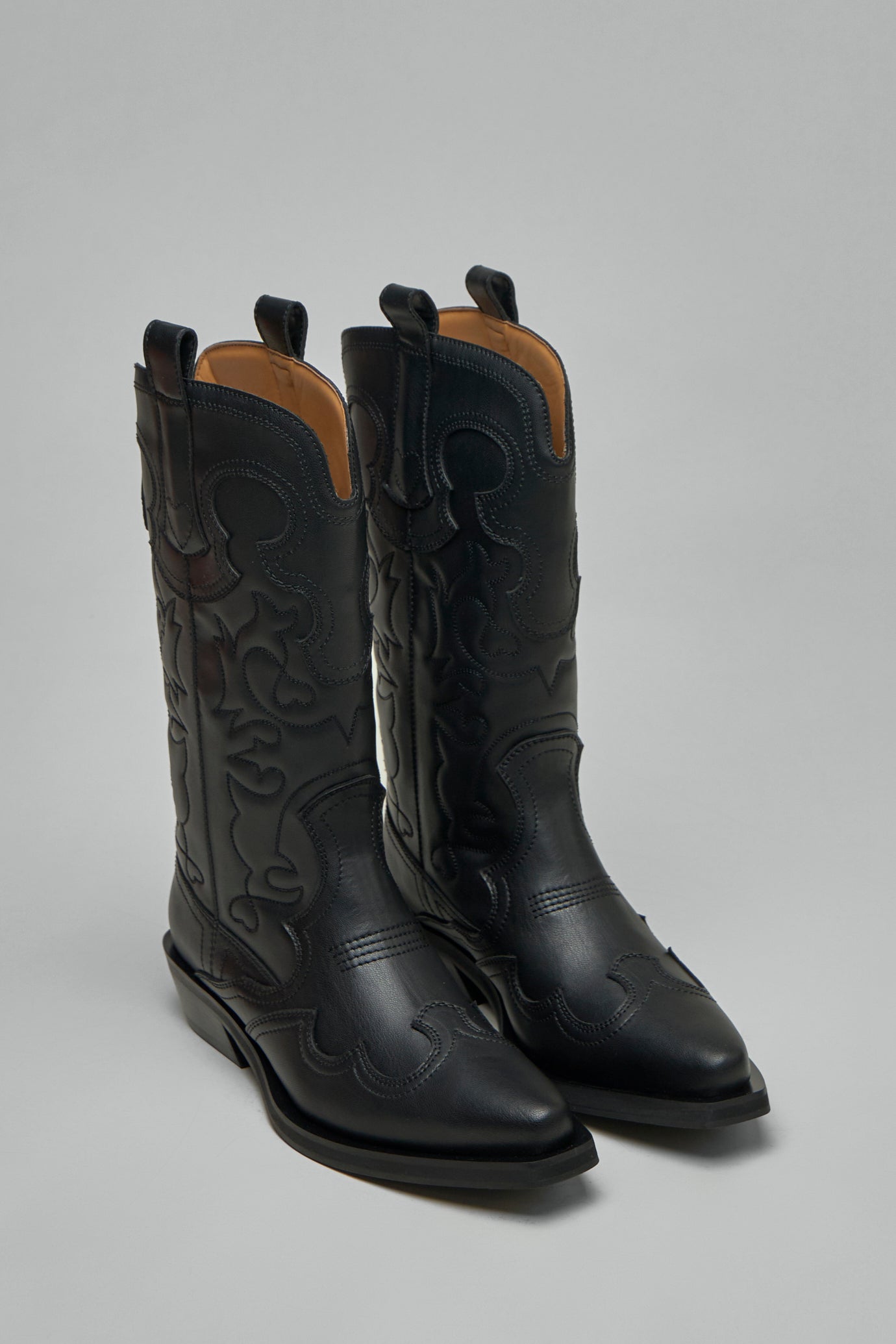 Mid Shaft Embroidered Western Boots