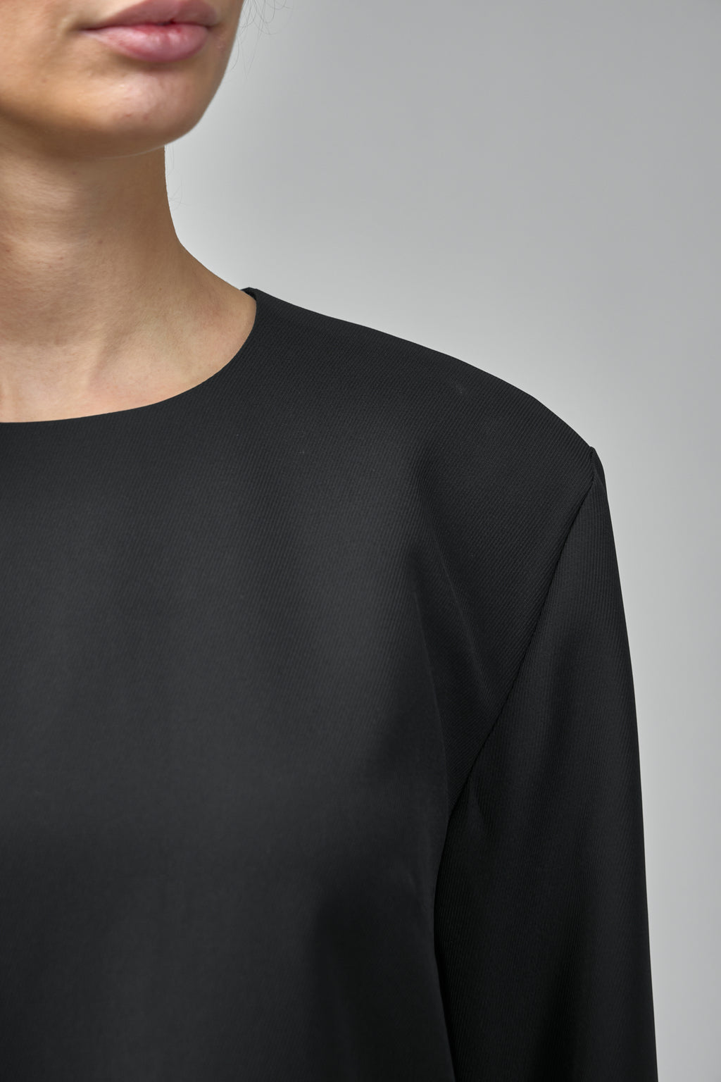 Light Twill Suiting Circle Collar Mini Dress