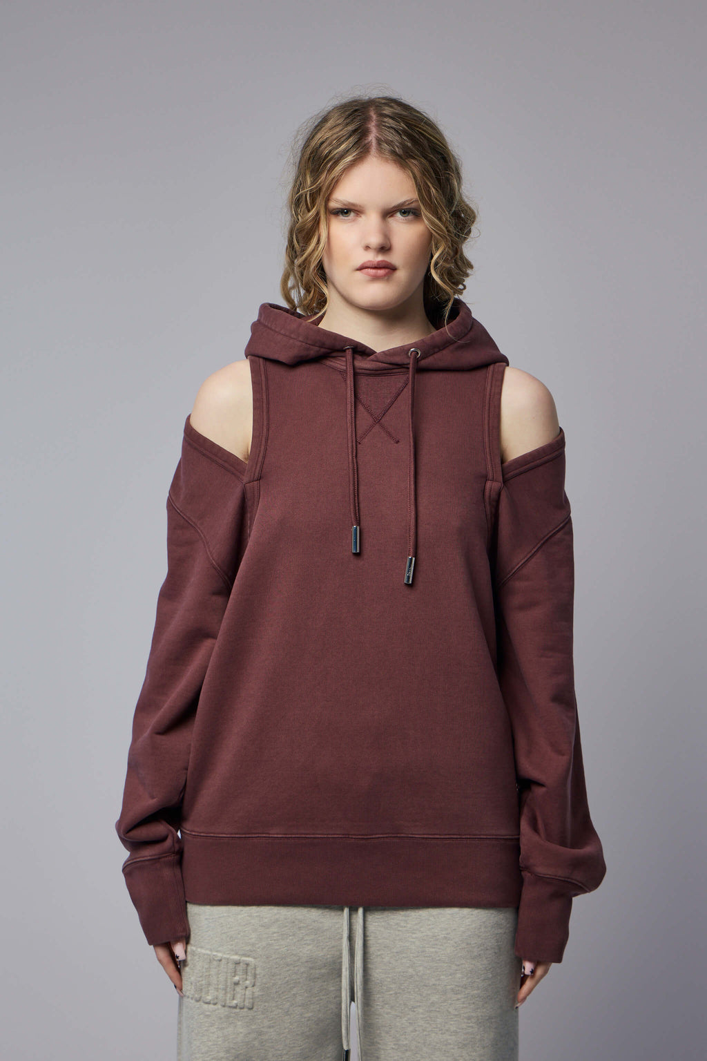 French Terry Cut Out Hoodie