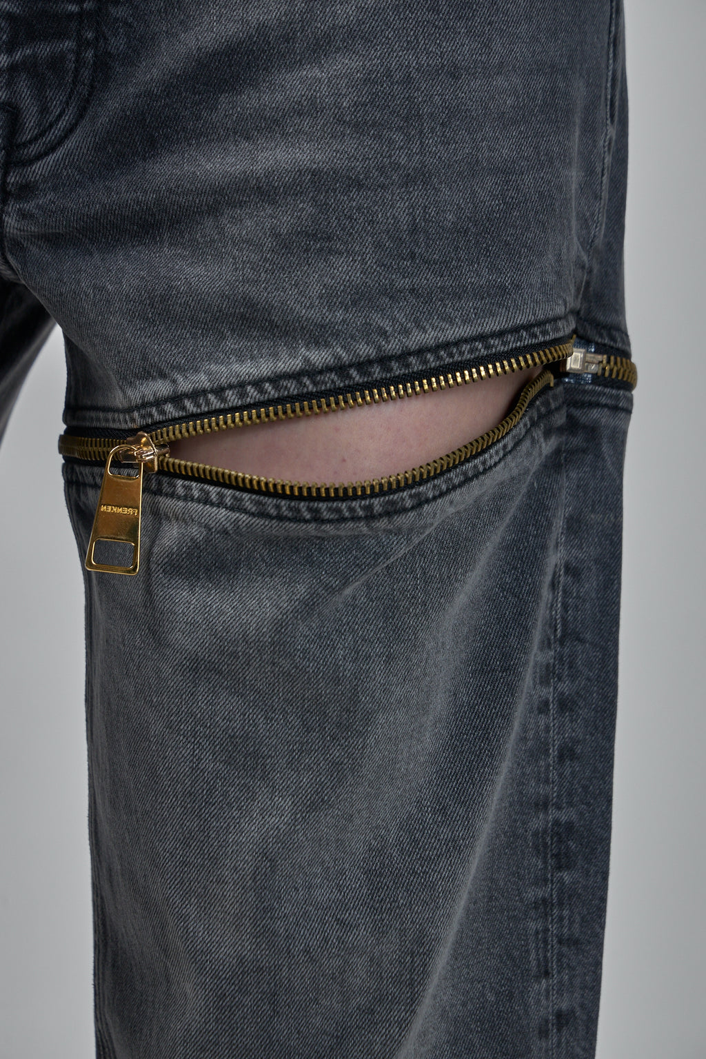 Denim Zipper Trouser
