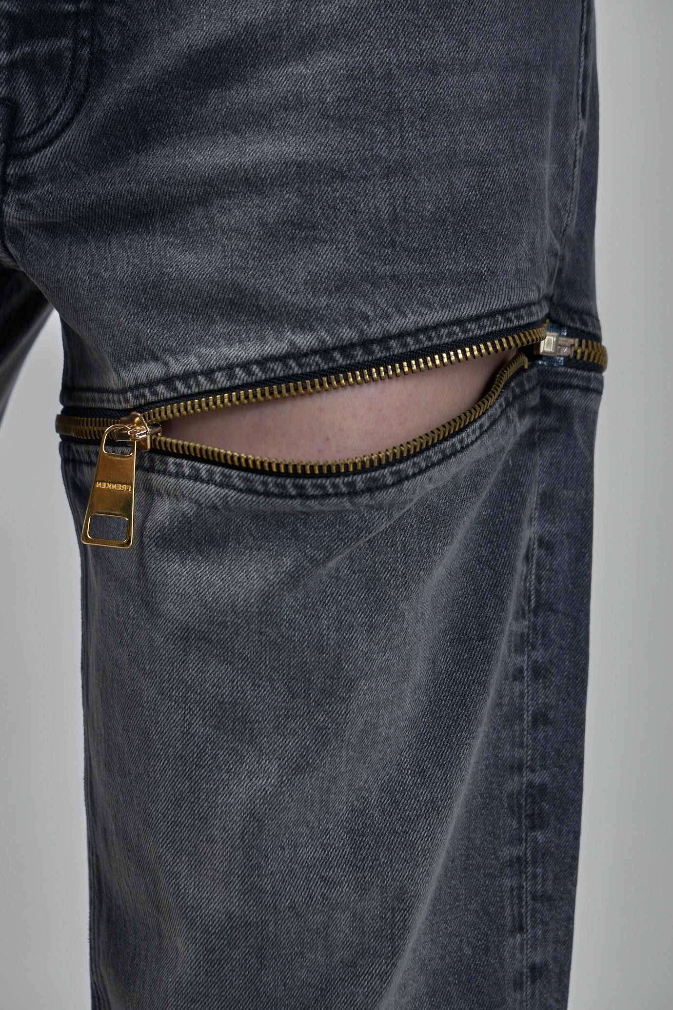 Denim Zipper Trouser