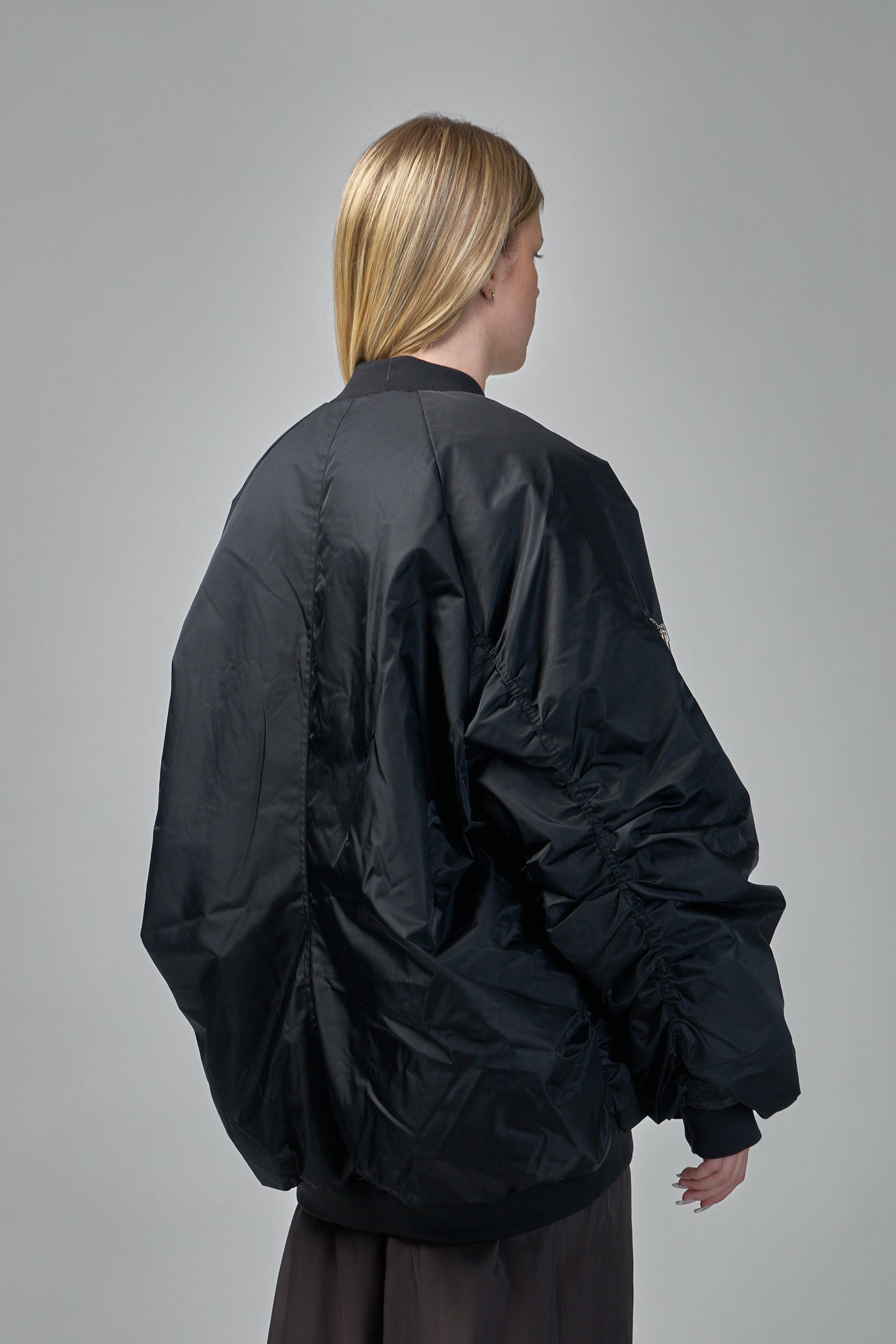 Nylon Bomber Jacket Coat