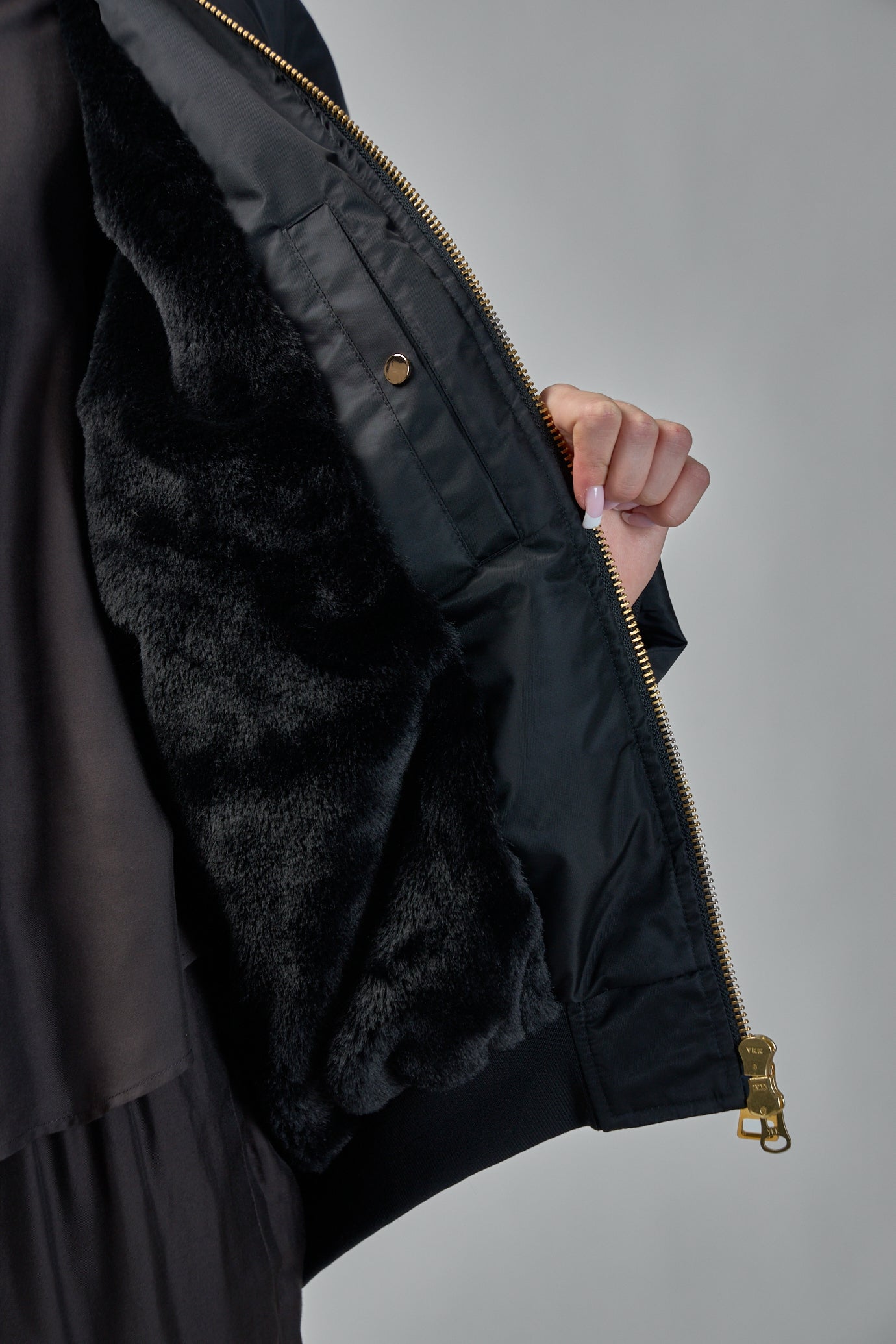 Nylon Bomber Jacket Coat