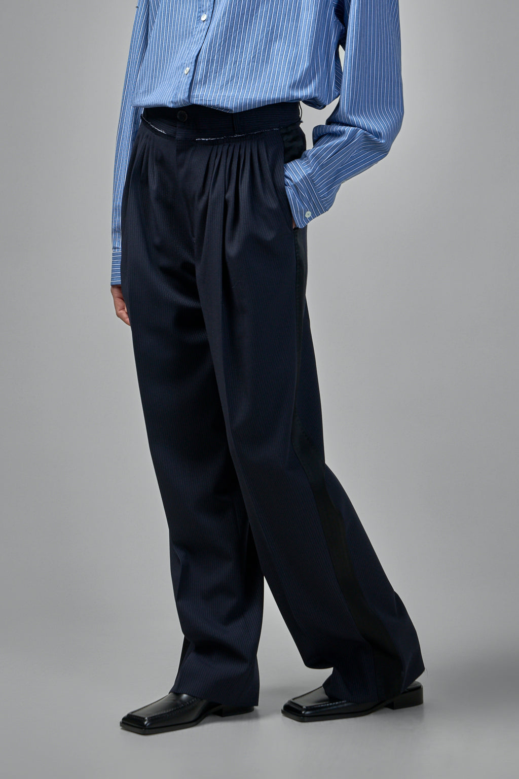 Jump Pinstripe Pleat Pants