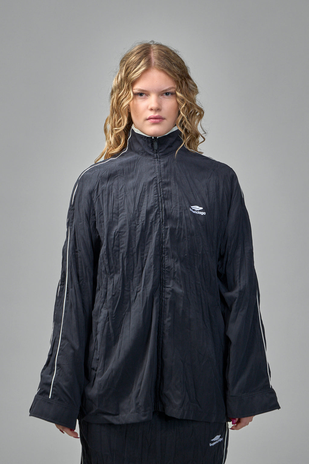 Pleated Tracksuit Jacket