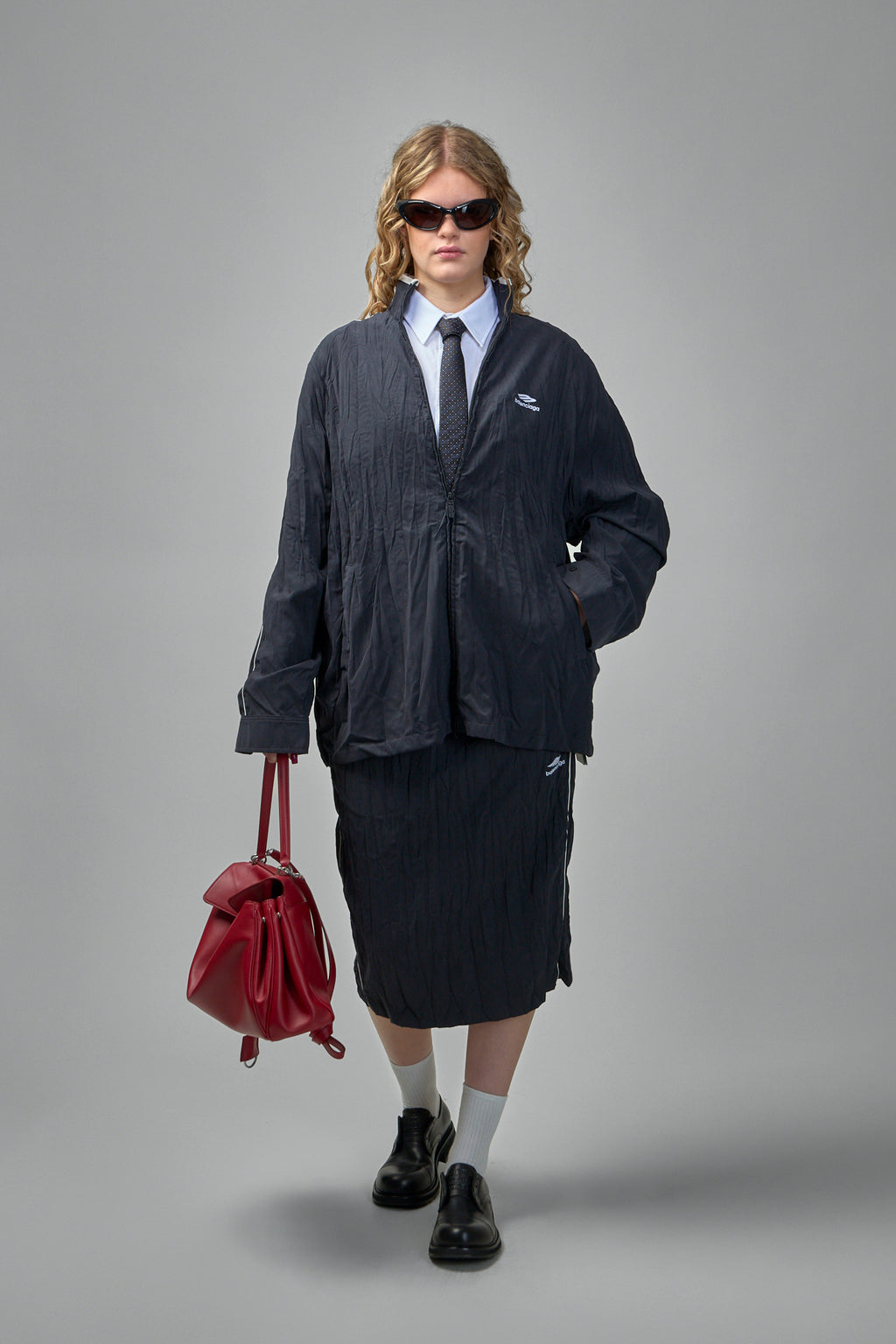 Pleated Tracksuit Jacket