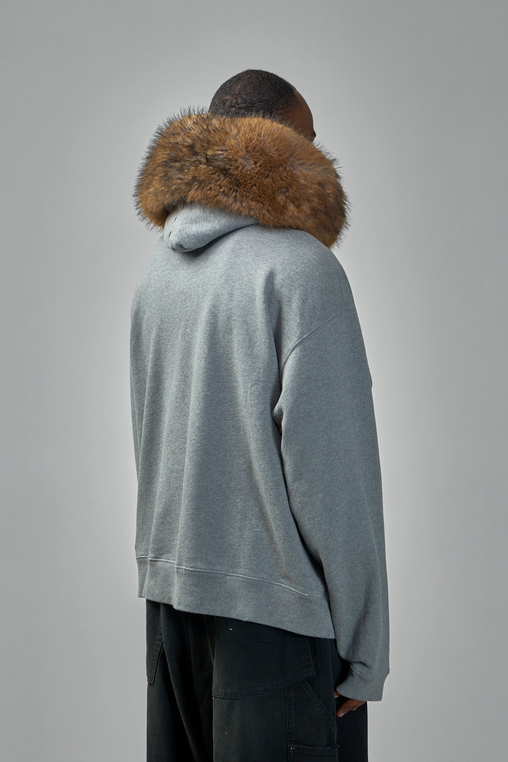 Faux-Fur Zip-Up Hoodie