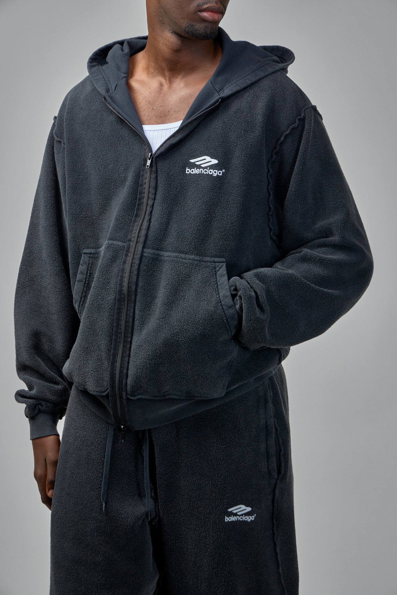 Inside-Out Zip-Up Hoodie