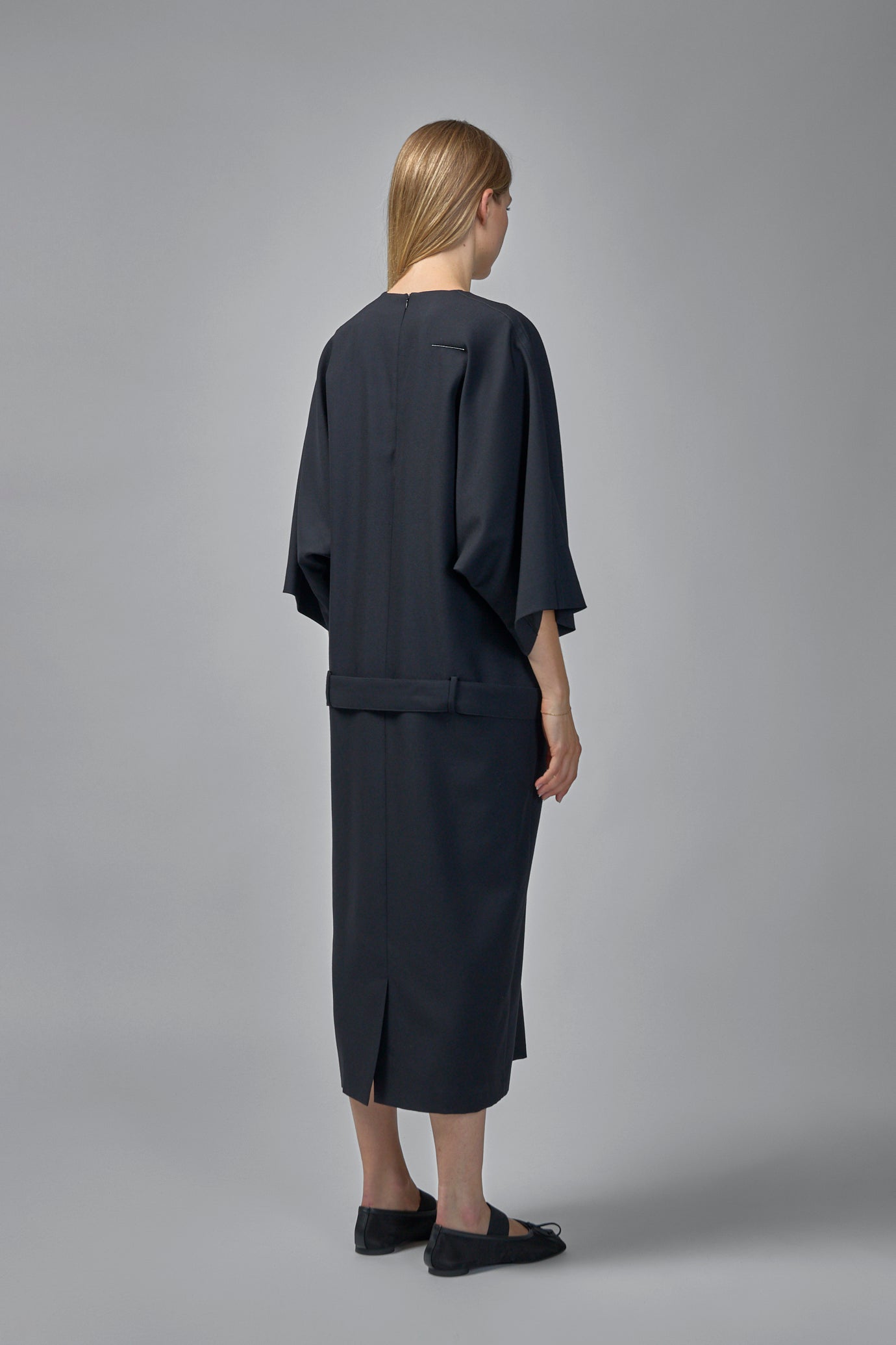 Gathered Short-sleeve Maxi Dress