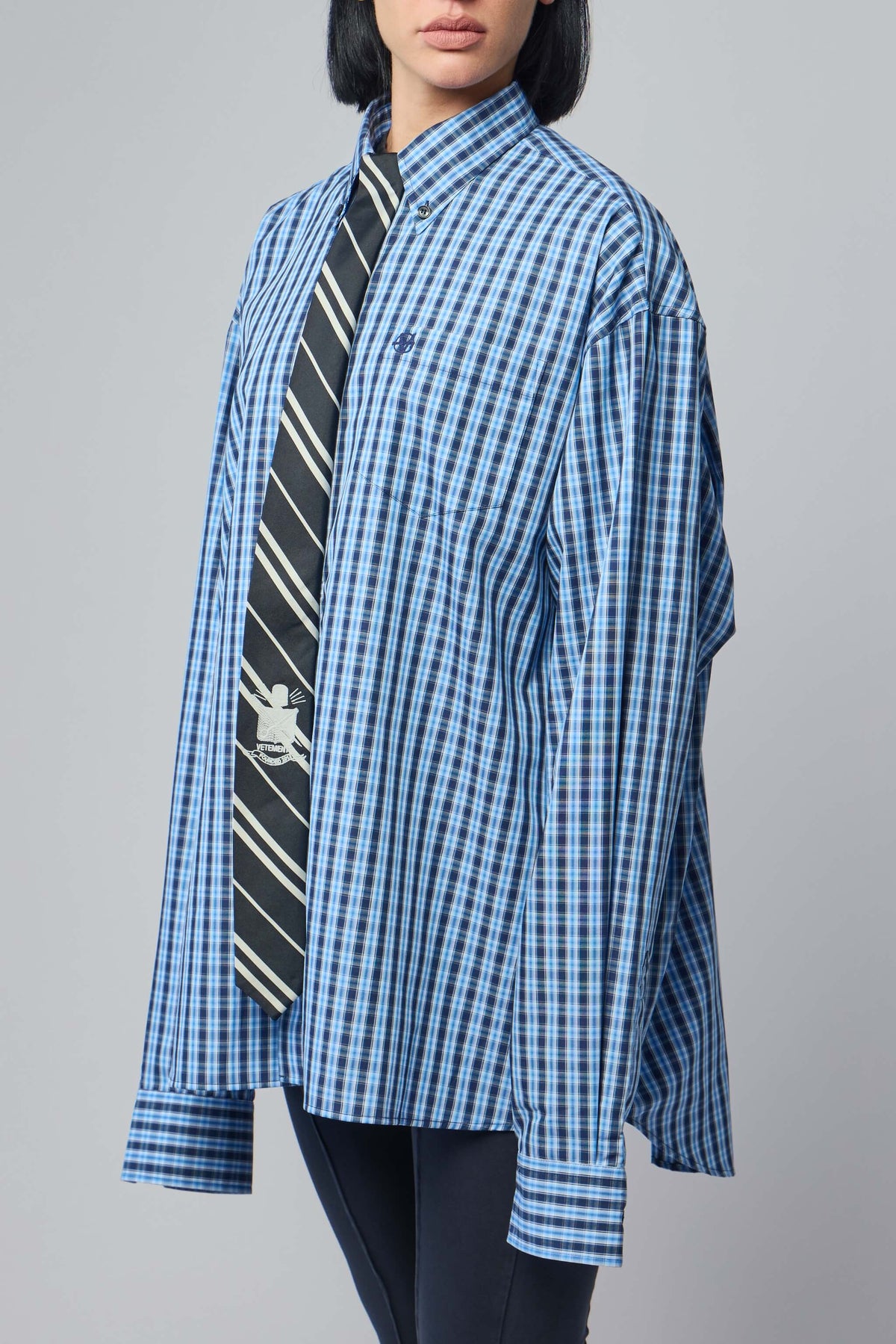 women - Full outfit styling with Vetements Tie Classic Shirt, view 10