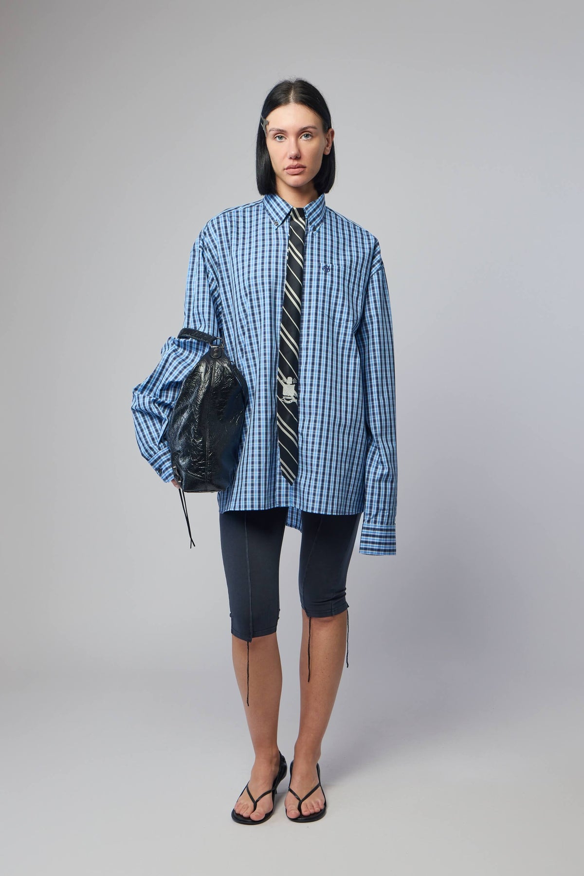 women - Full outfit styling with Vetements Tie Classic Shirt, view 14