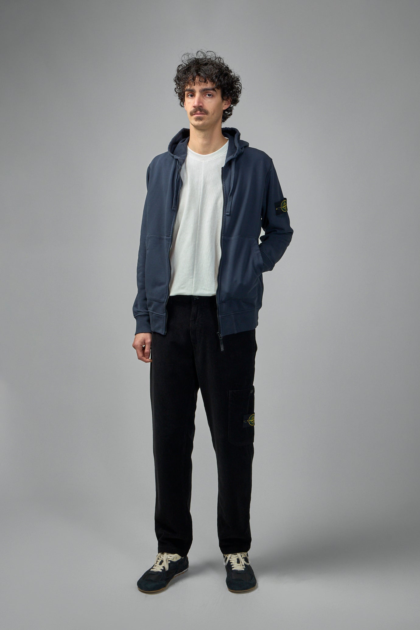 Regular Fit Trousers With Snap Fastened Pockets