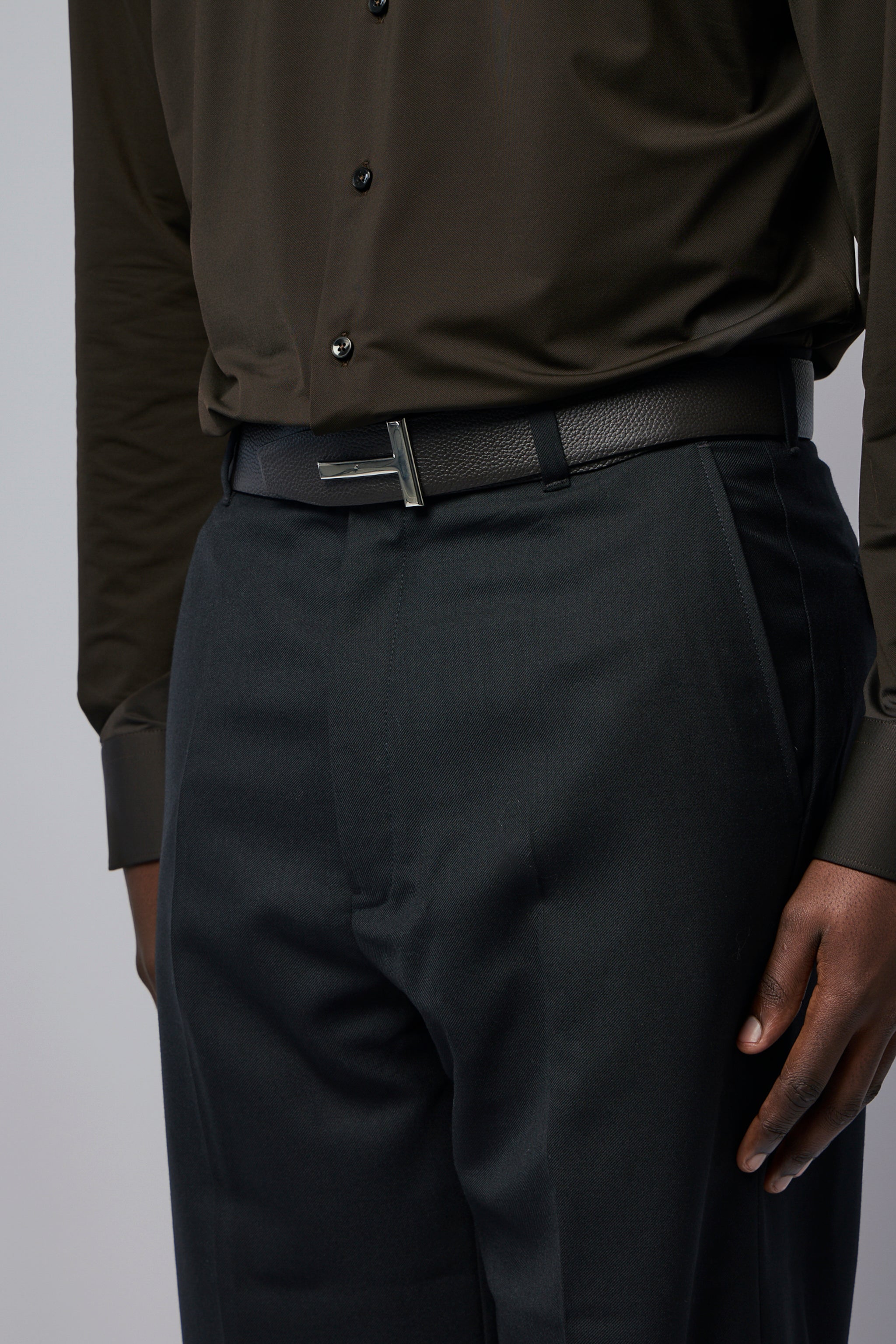 Soft Grain Leather Reversible T Belt 40MM