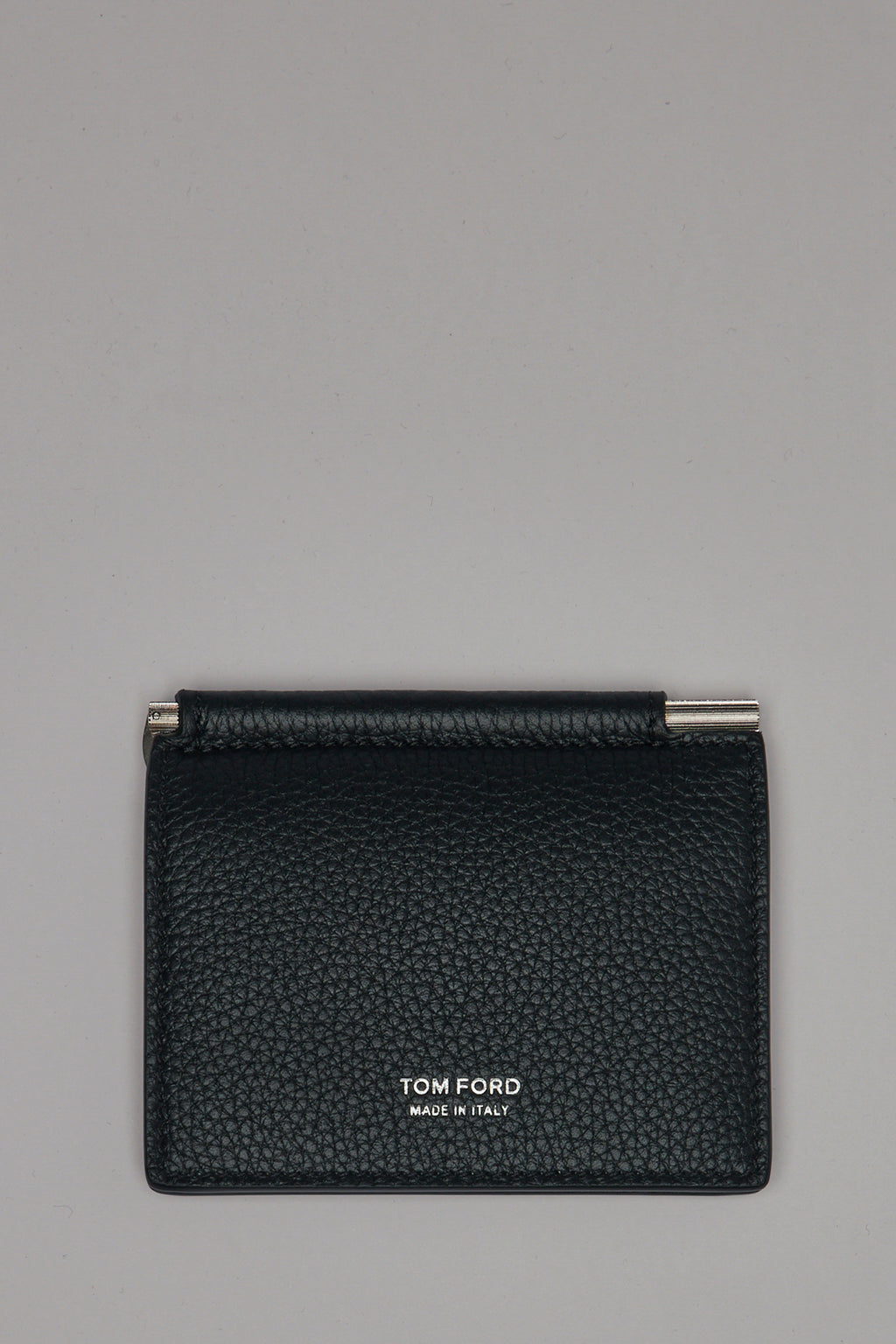 Soft Grain Leather T Line Folding Money Clip