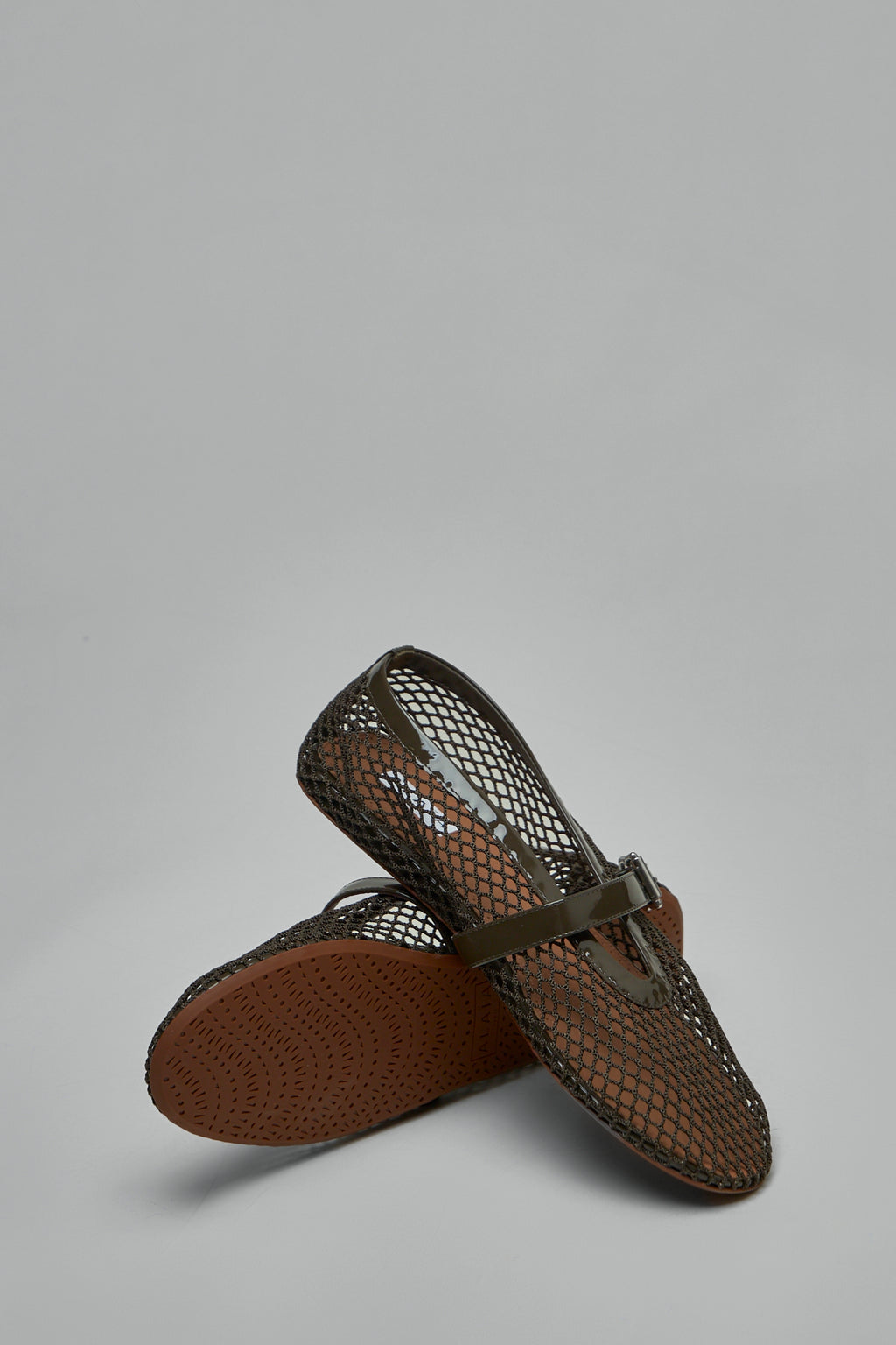 Ballet Flats In Fishnet