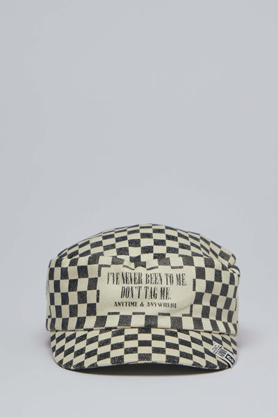 Printed Checkerboard Cap