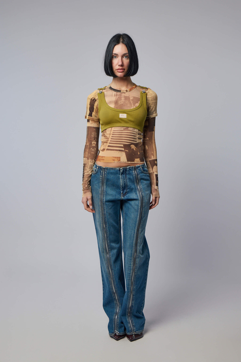 Cotton Ribbed Bra Top