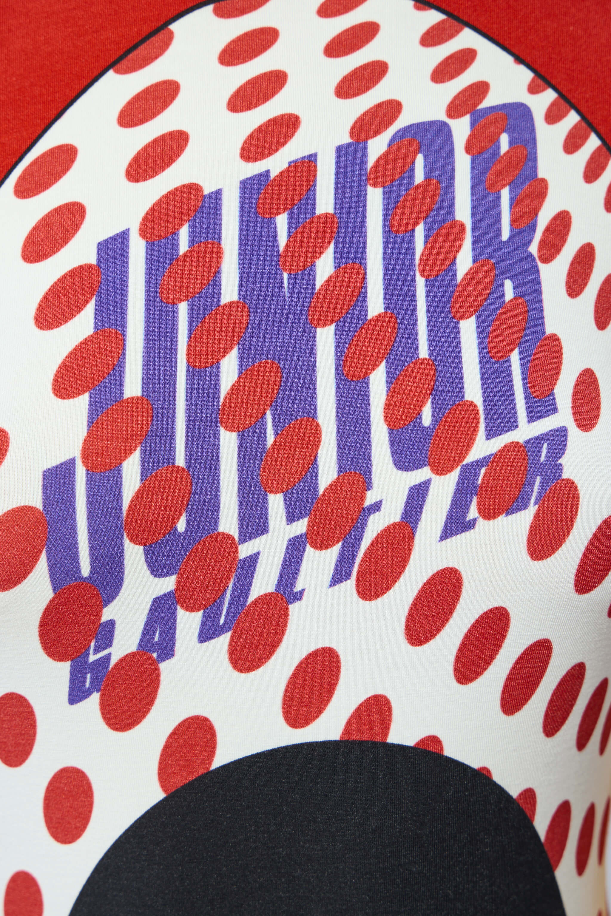Stretch Cotton Long Sleeves Top Printed "body Map" With Logo And Dots