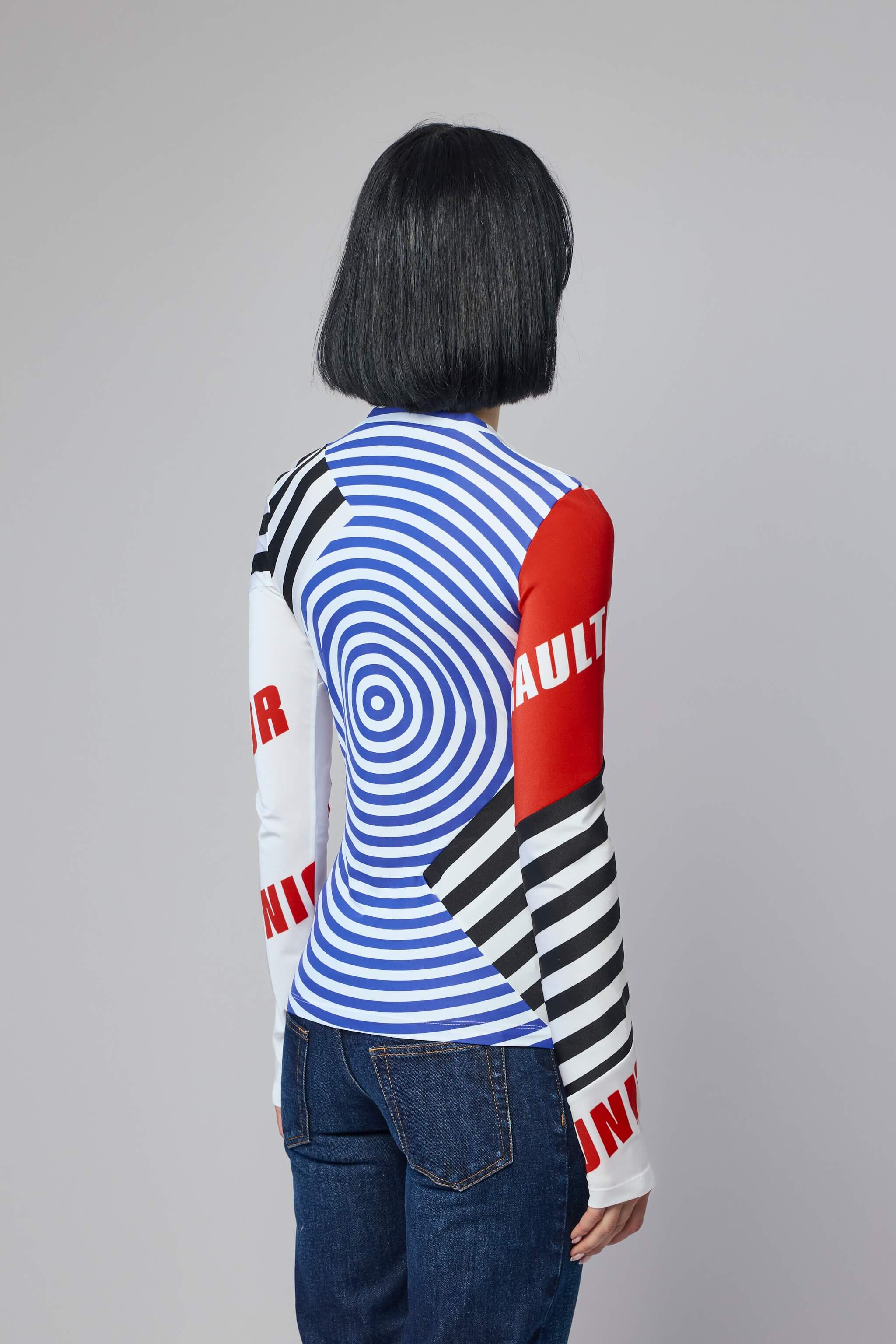 Stretch Jersey Crew Neck Printed "junior Gaultier" Logo
