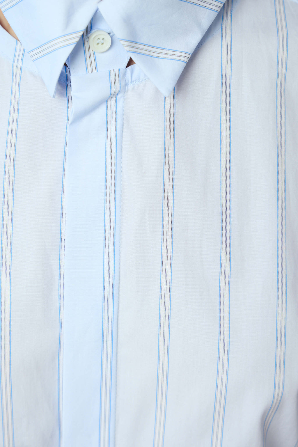 Pinstriped Floating Collar Shirt