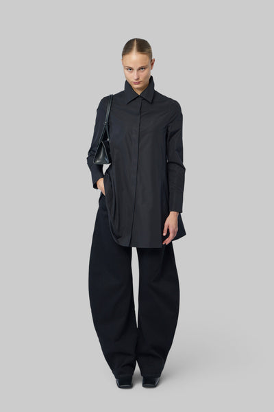 A-line Shirt Cotton Poplin