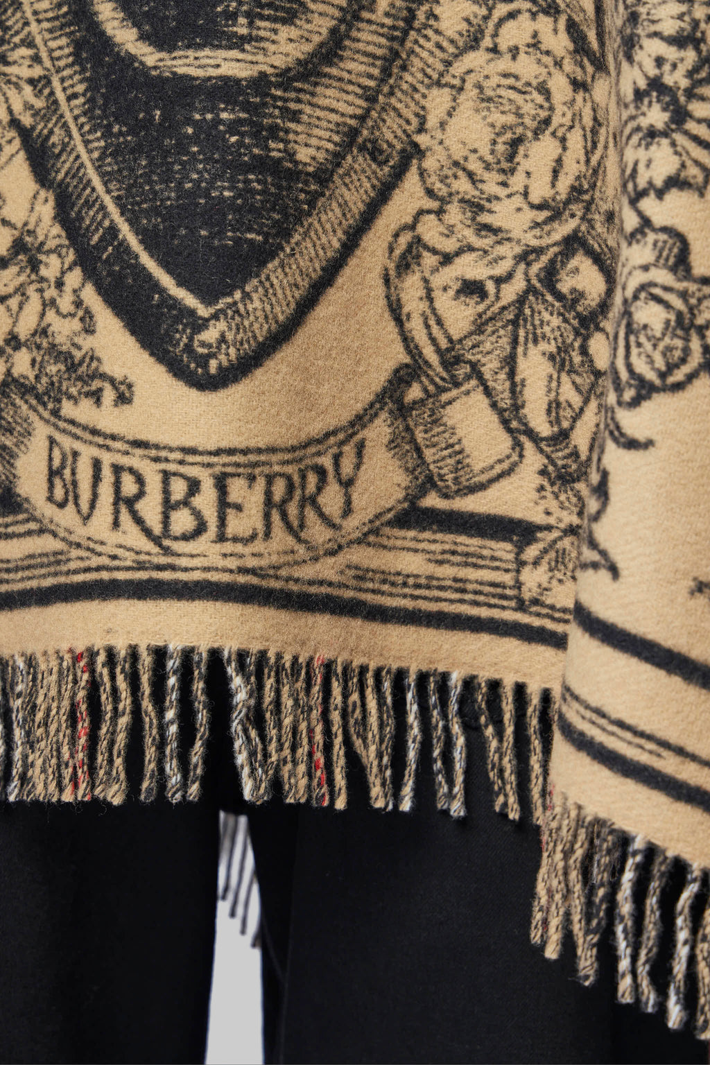 Reversible Etched Knight Wool Cape