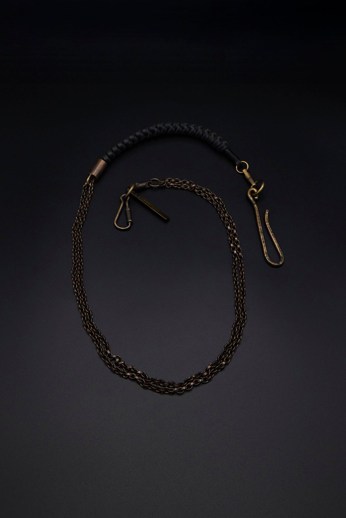 Leather Braid Wallet Chain