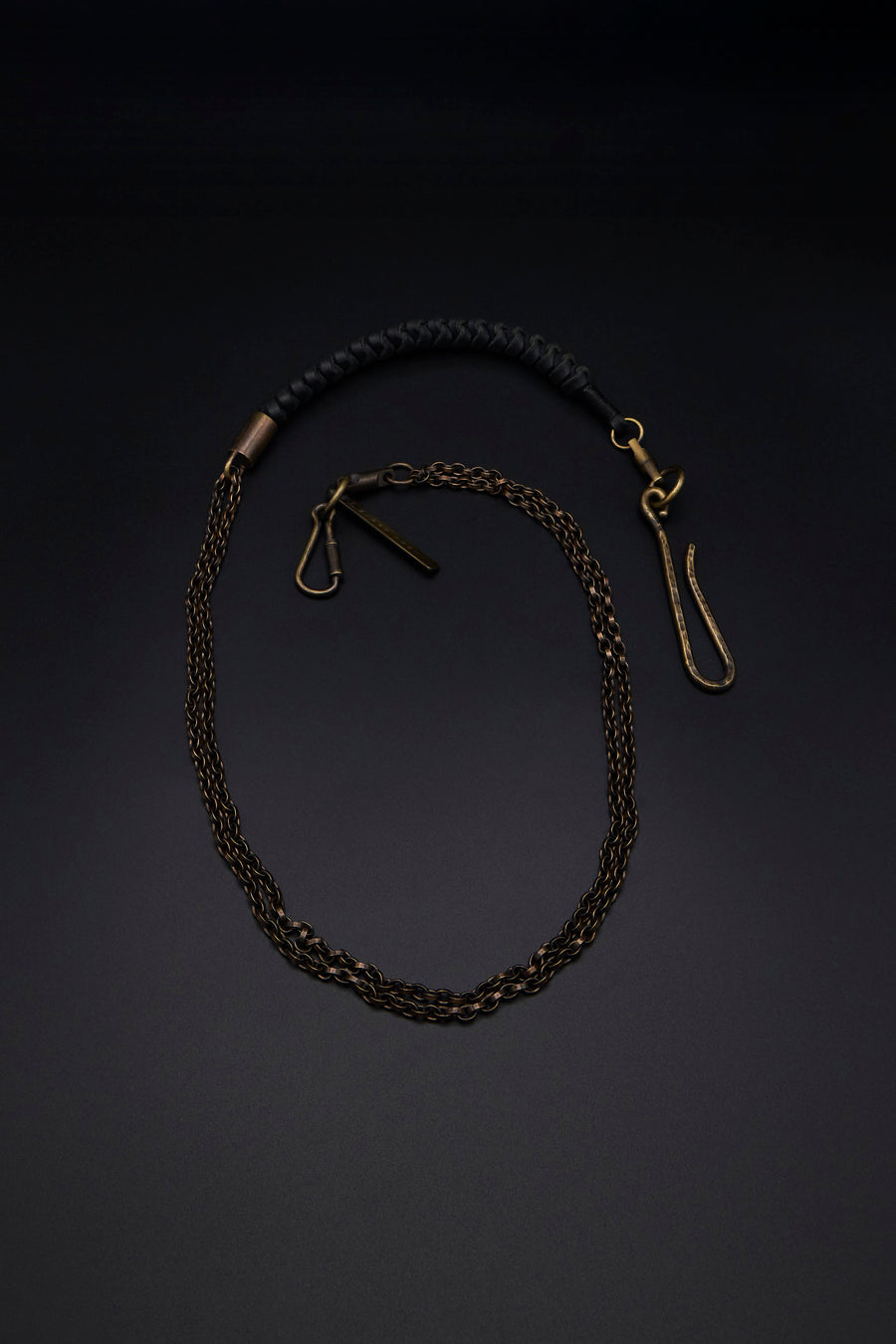 Leather Braid Wallet Chain
