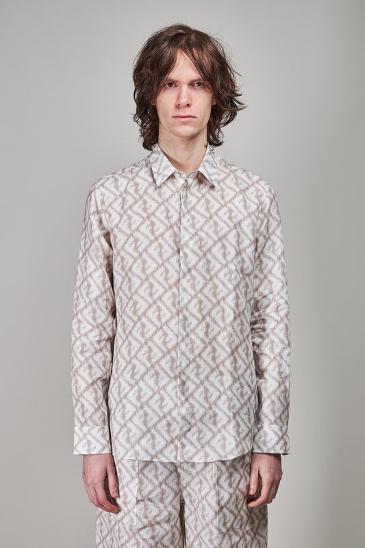 Louis Vuitton Mixed Monogram Pajama Shirt BLACK. Size 38