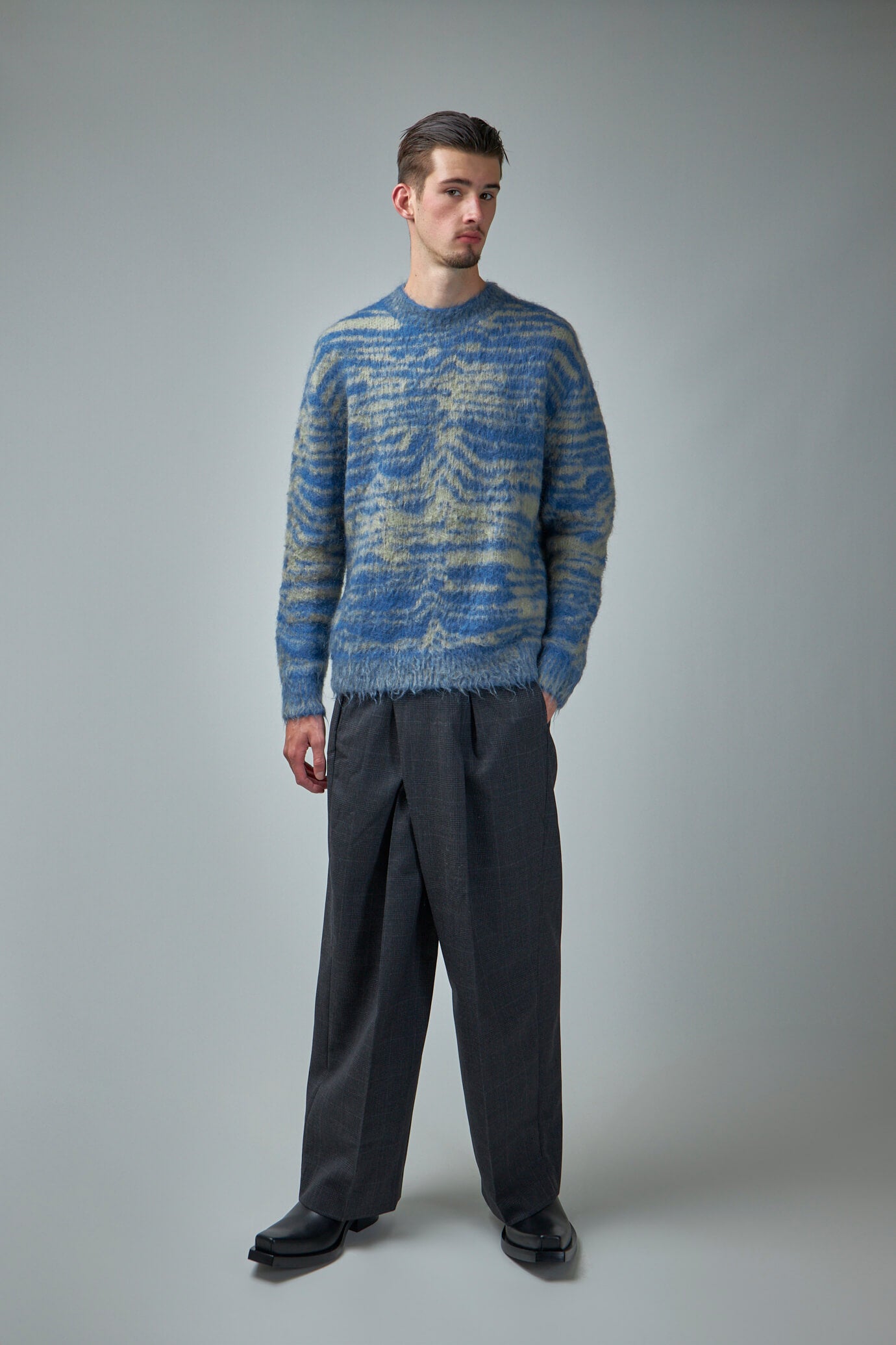 Acne Studios – Jacquard Crewneck Sweater Blue