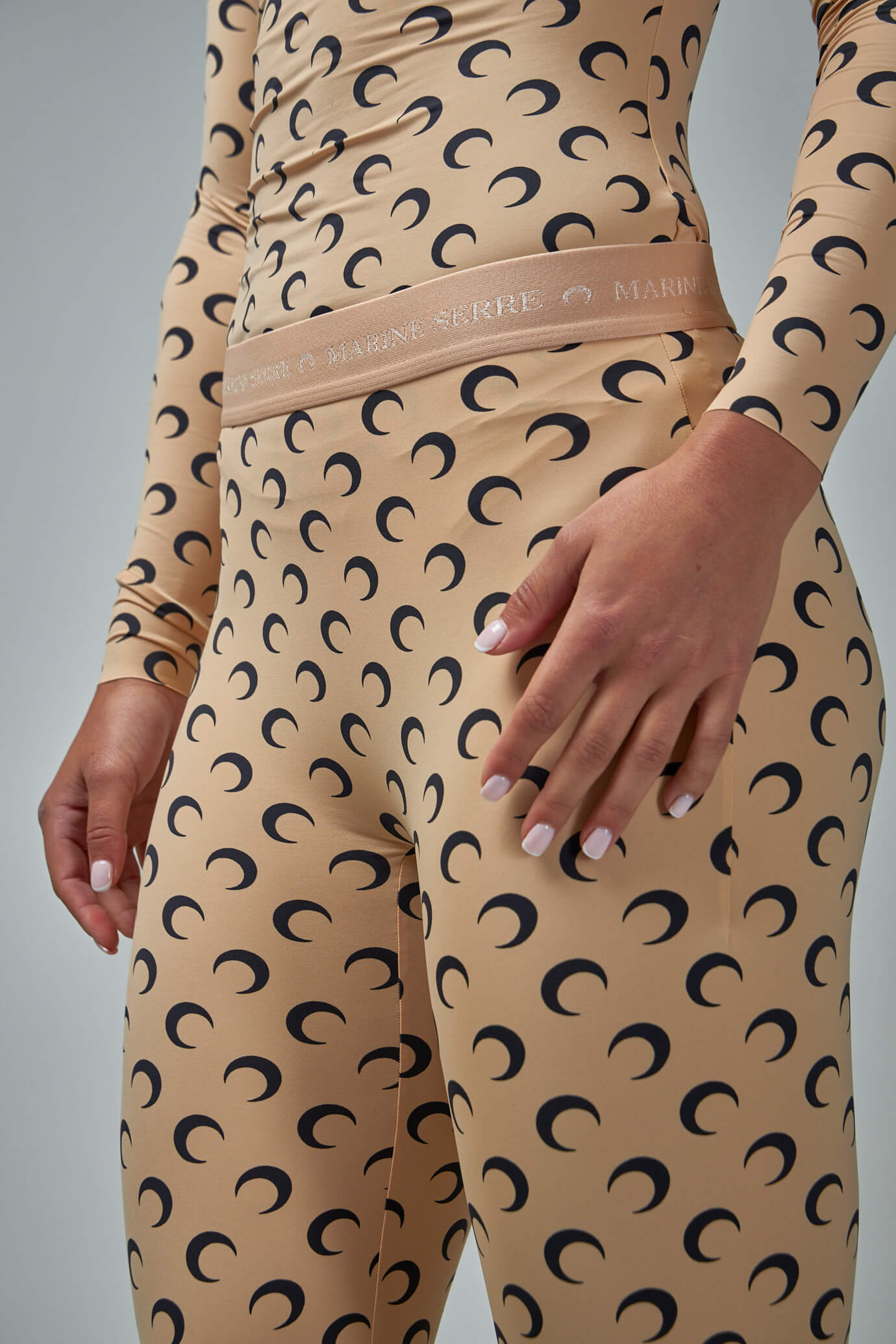 Regenerated All Over Moon Jersey Leggings