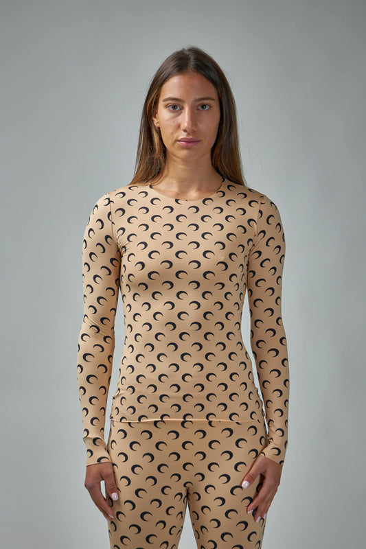 Regenerated All Over Moon Second Skin Top