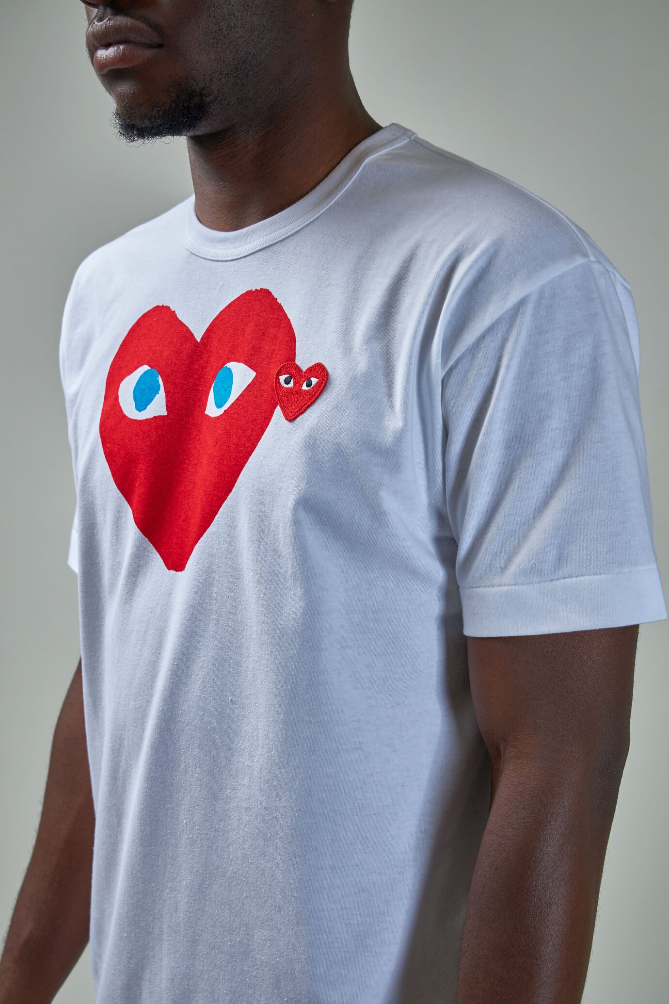 Comme Des Garcons Play Blue Eyes Red Heart Tee Shirt
