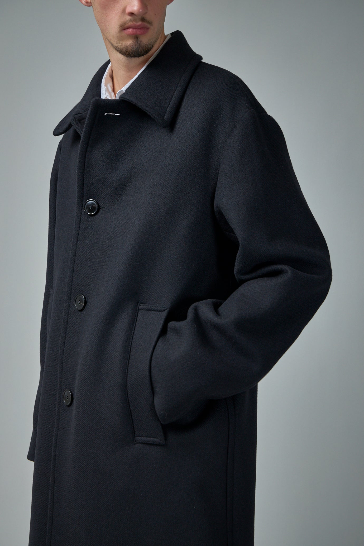 Dries van noten black on sale coat