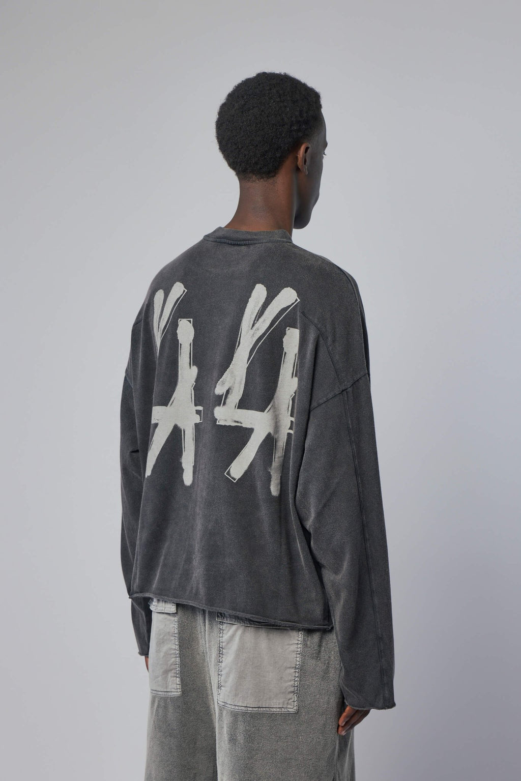 44 Label Group - Longsleeve Tee Smudge Black + 44 Graff Dirty White - LABELS