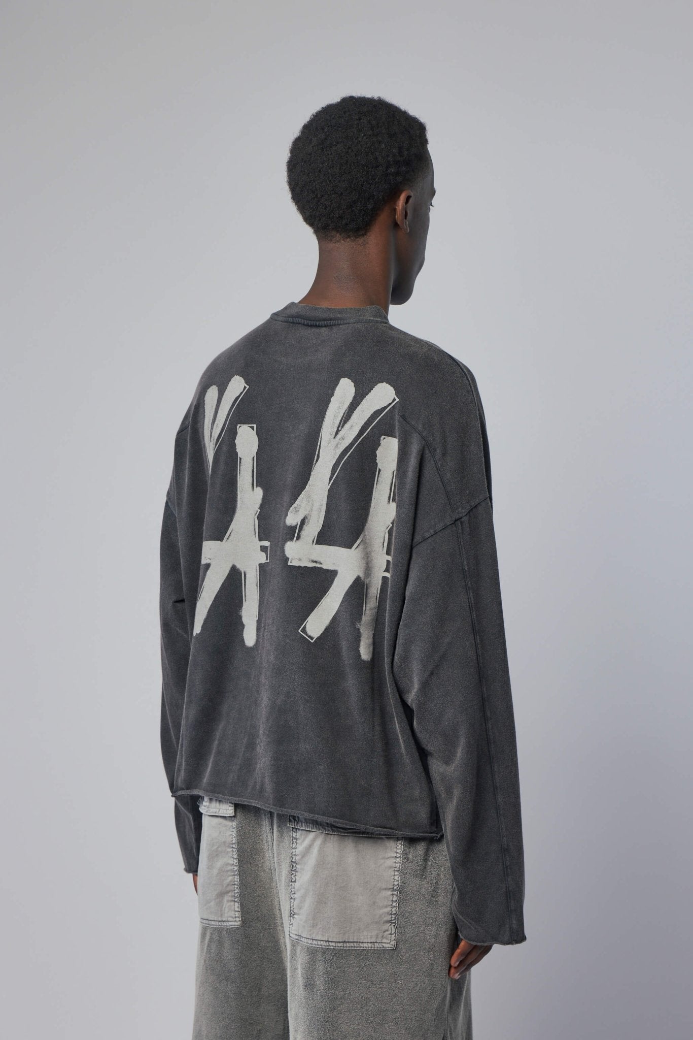 44 Label Group - Longsleeve Tee Smudge Black + 44 Graff Dirty White - LABELS