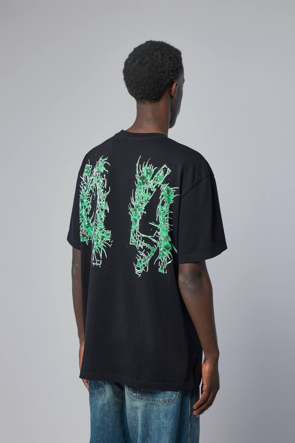 44 Label Group - Tee Jersey Black + Centipede Xenon Green - LABELS