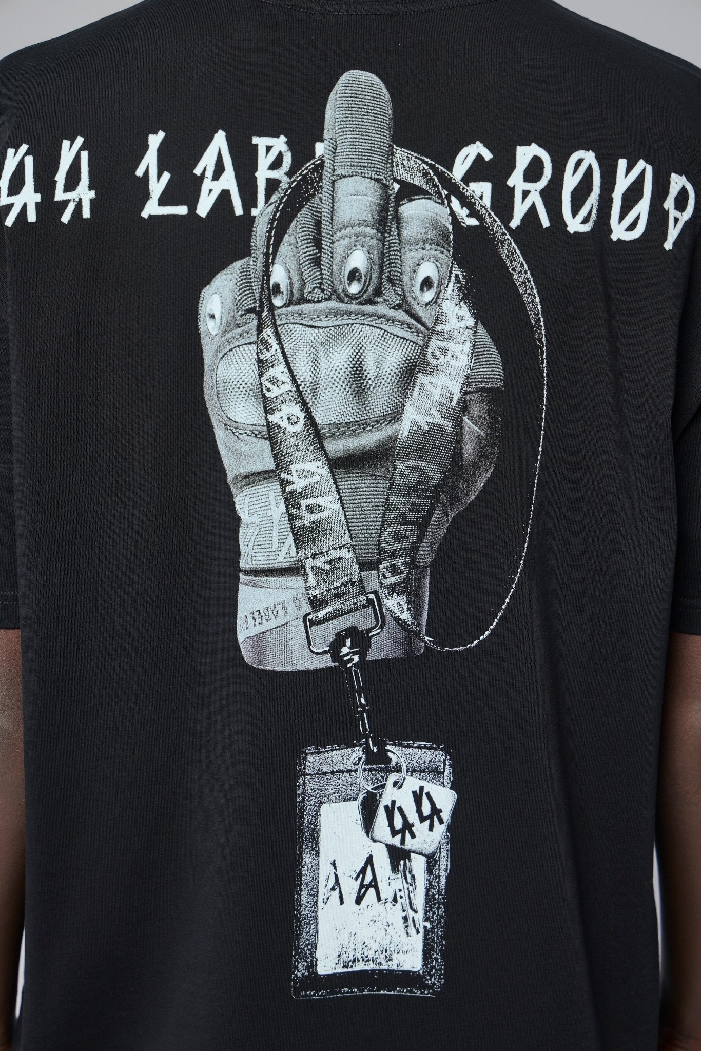 44 Label Group - Tee Jersey Black + Gloves Dirty White - LABELS