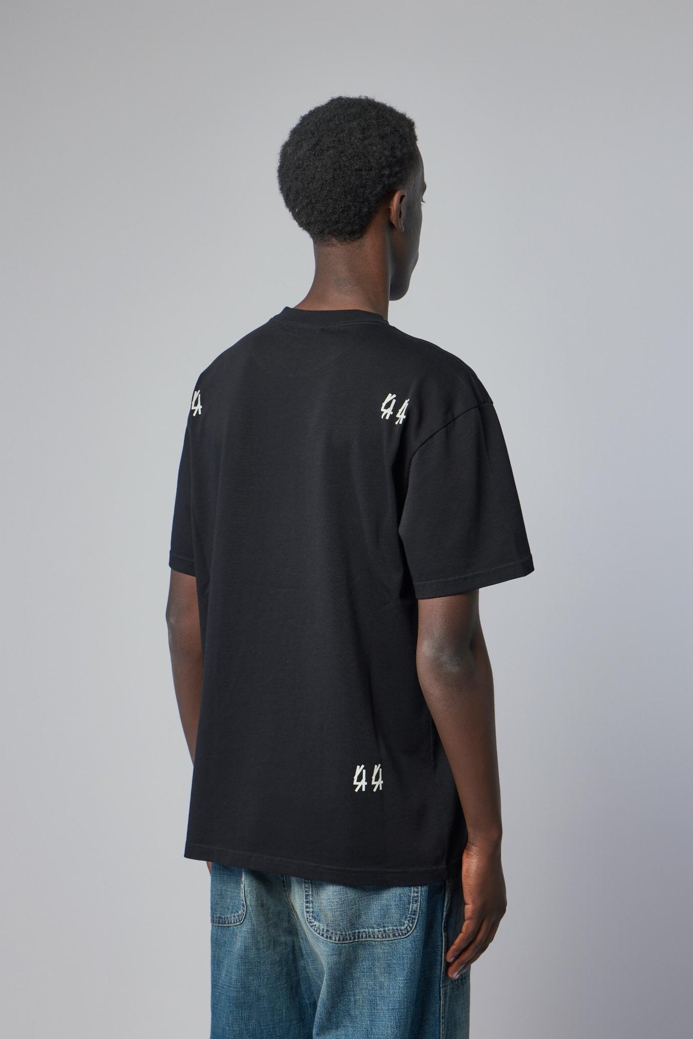 44 Label Group - Tee Jersey Black + Label Dirty White - LABELS