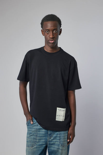 Tee Jersey Black + Label Dirty White