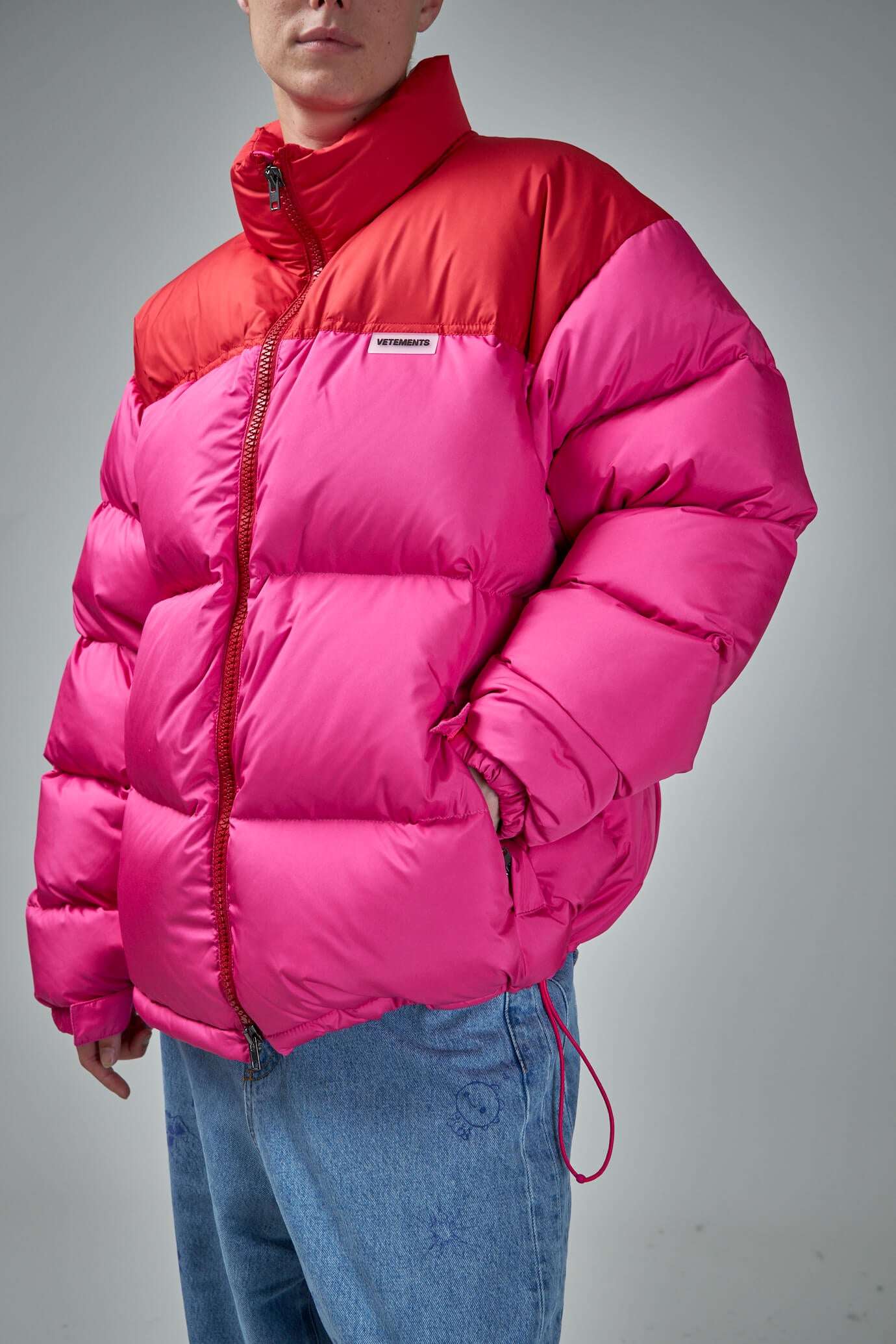 Vetements Hot Pink Logo Puffer Jacket – LABELS