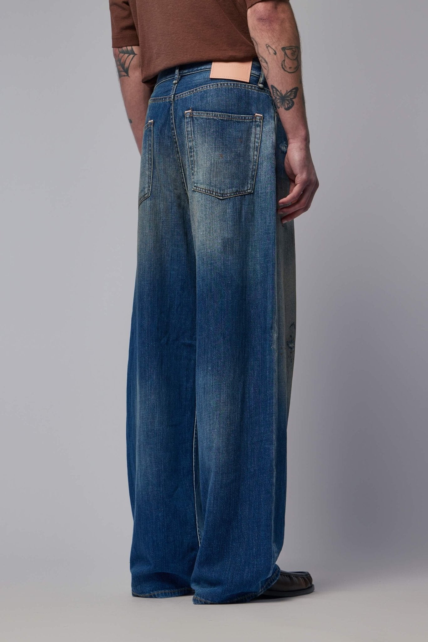 Acne Studios 1981 U Mid Blue Trafalgar Wide-Leg Jeans – LABELS