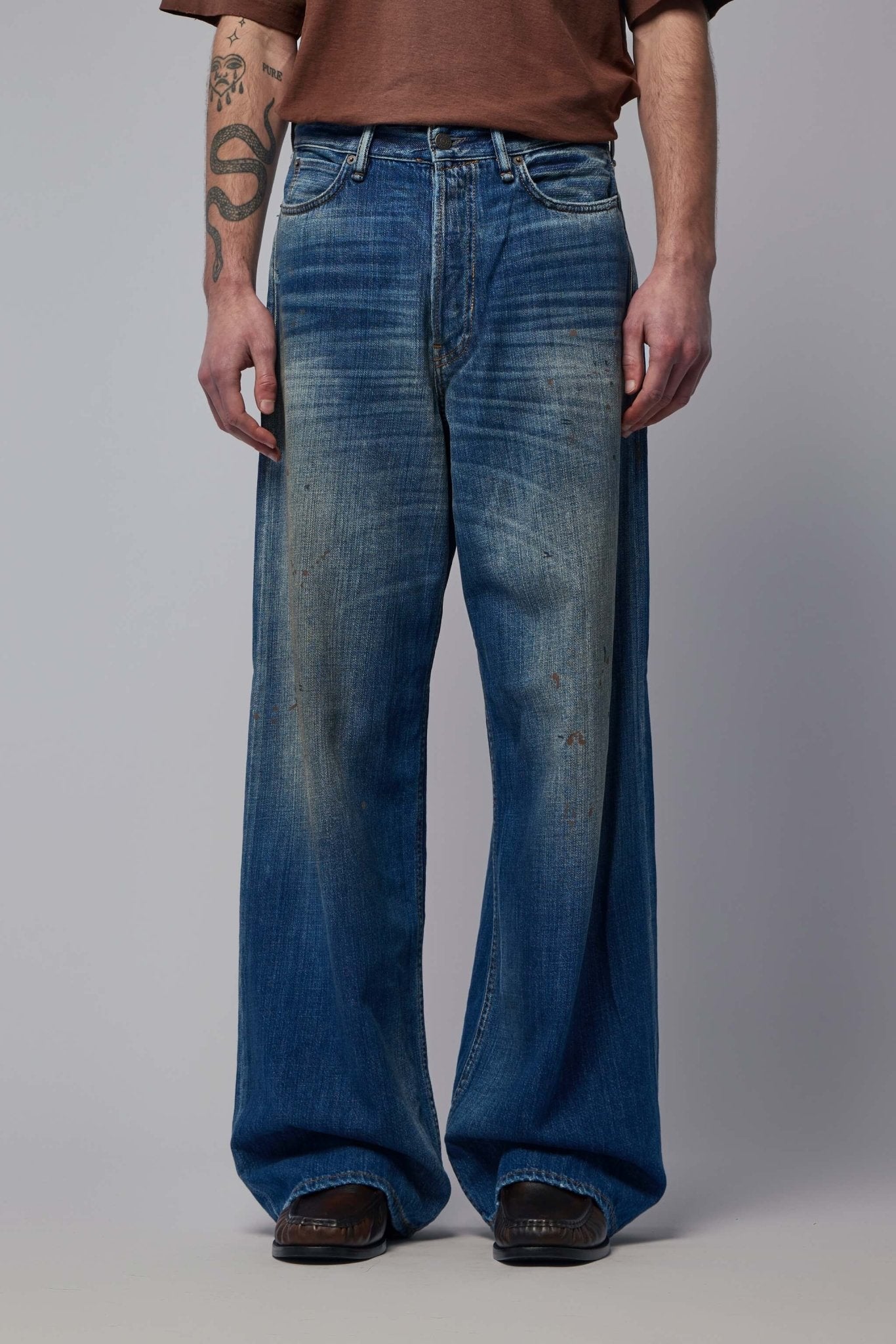 Acne Studios 1981 U Mid Blue Trafalgar Wide-Leg Jeans – LABELS