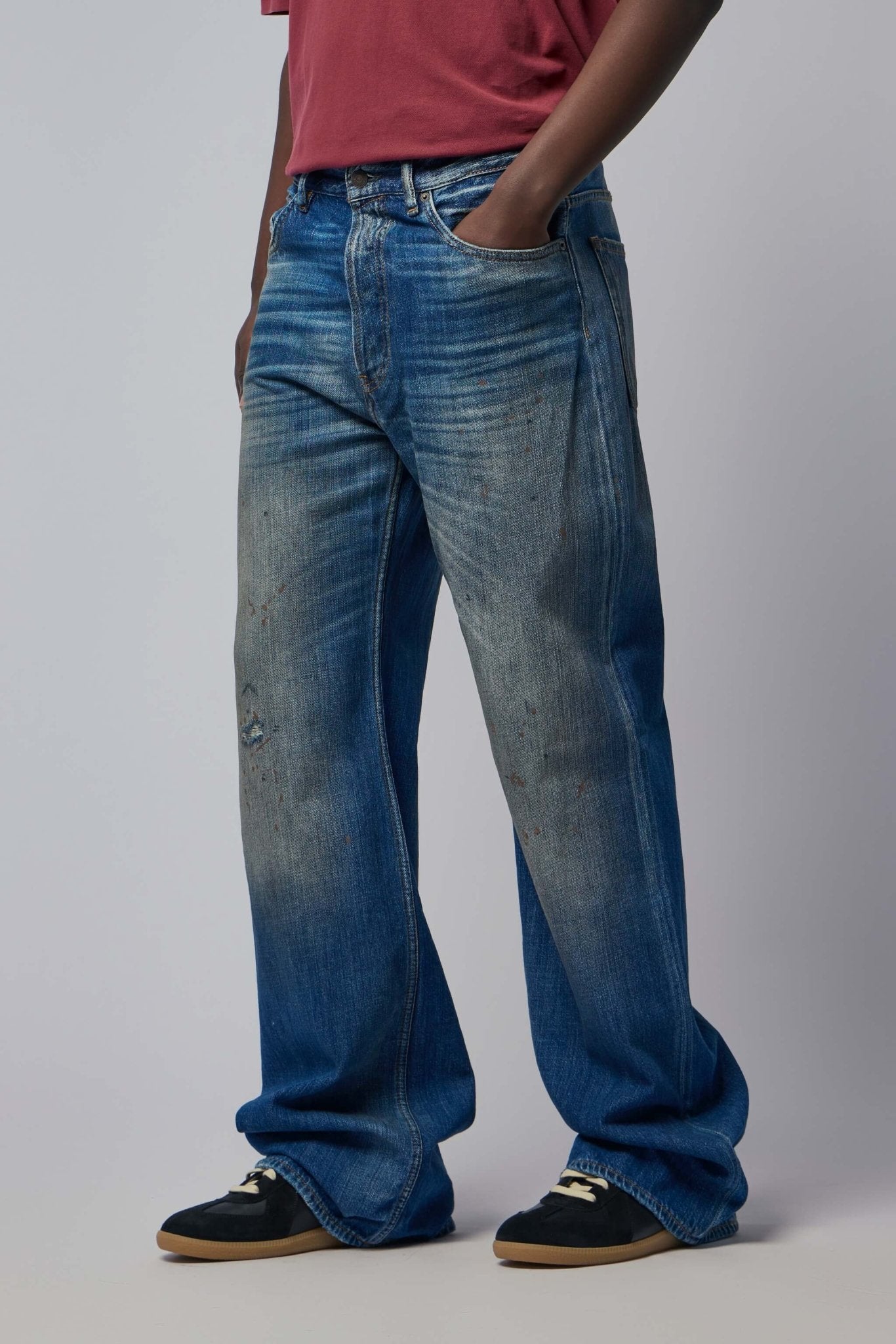 Acne Studios 2021m Mid Blue Trafalgar Wide-Leg Jeans – LABELS