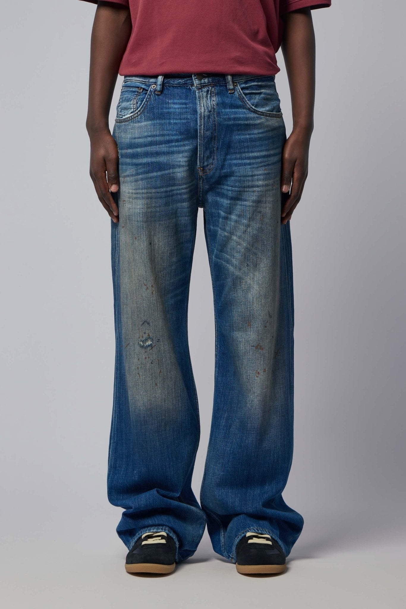 Acne Studios 2021m Mid Blue Trafalgar Wide-Leg Jeans – LABELS