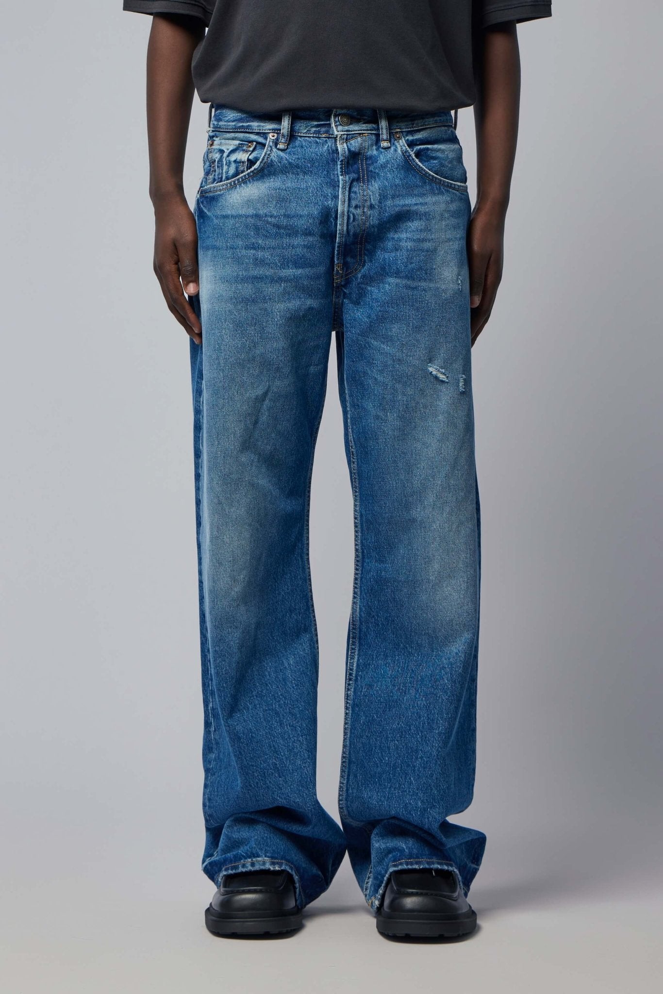 Acne Studios 2021m Vintage Blue Wide-Leg Jeans – LABELS